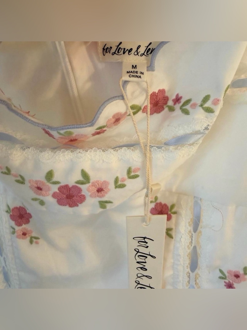 For Love And Lemons Tea Time Midi Dress Size Medium NWT - Picture 10 of 10
